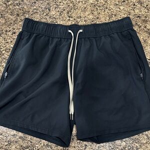 Black Athletic Shorts with Drawstring